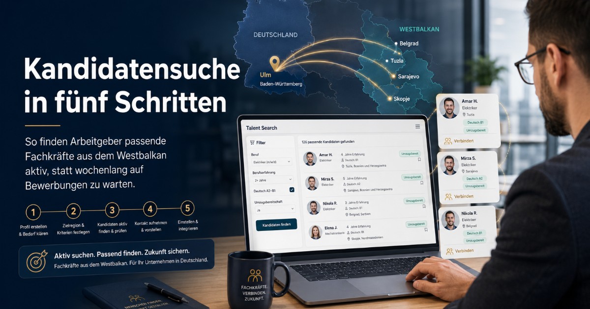 Kandidatensuche für Arbeitgeber: In 5 Schritten zum Ziel