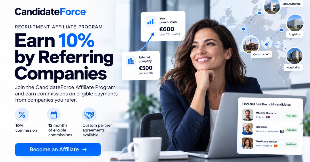 Recruitment Affiliate Program: Earn 10% | CandidateForce