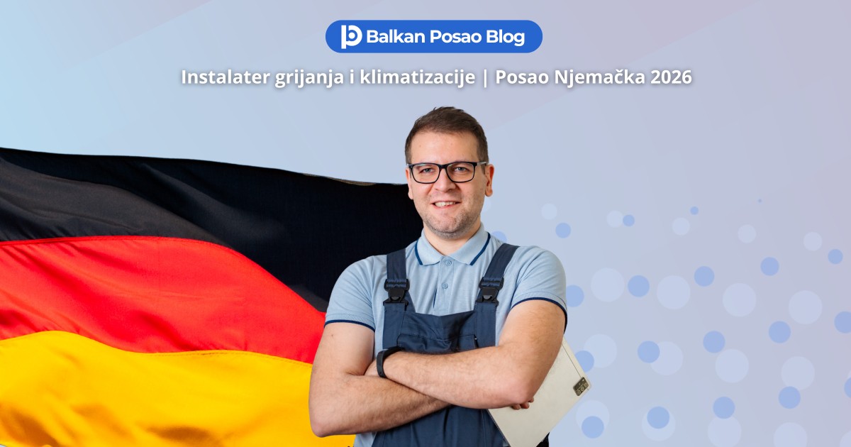 Posao instalatera za grijanje i klimatizaciju u Njemačkoj 2026 – Aktivni oglas, plata i kako aplicirati iz BiH i Srbije